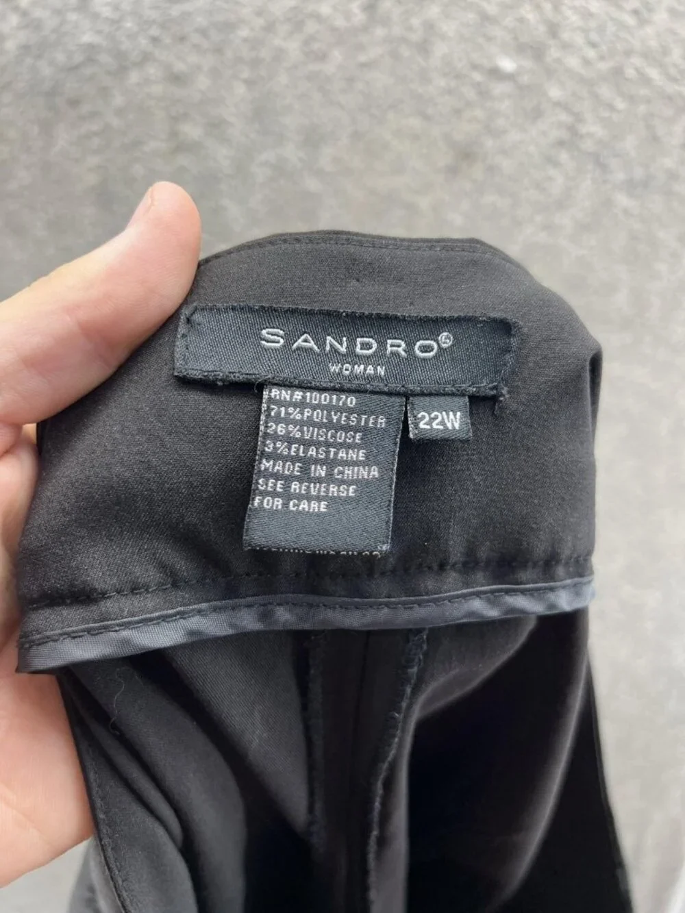Sandro Woman Shorts Womens 22W Black Bermuda Stretch Flat Front Work Casual